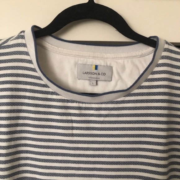 Larsson & Co. Men's short sleeve stripe T-Shirt Size Large - Picture 2 of 9